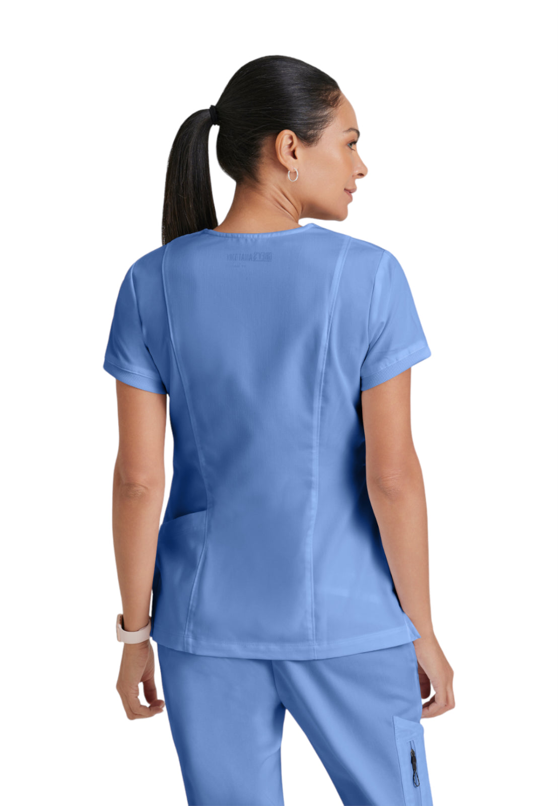 Women's V-Neck Kira Top - GRT049 - Ciel Blue