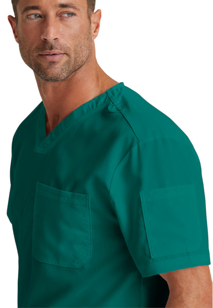 Men's V-Neck Evan Top - GRT091 - Hunter Green