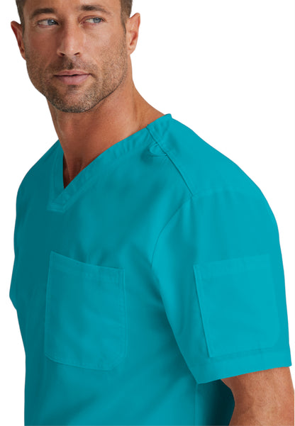 Men's V-Neck Evan Top - GRT091 - Teal