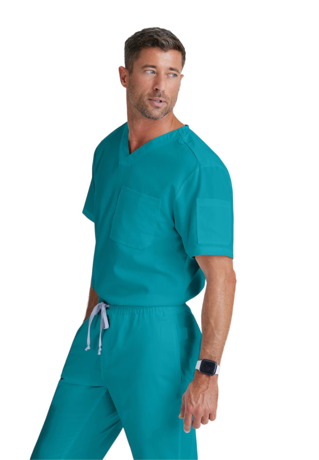 Men's V-Neck Evan Top - GRT091 - Teal