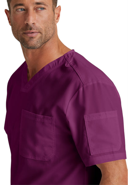 Men's V-Neck Evan Top - GRT091 - Wine