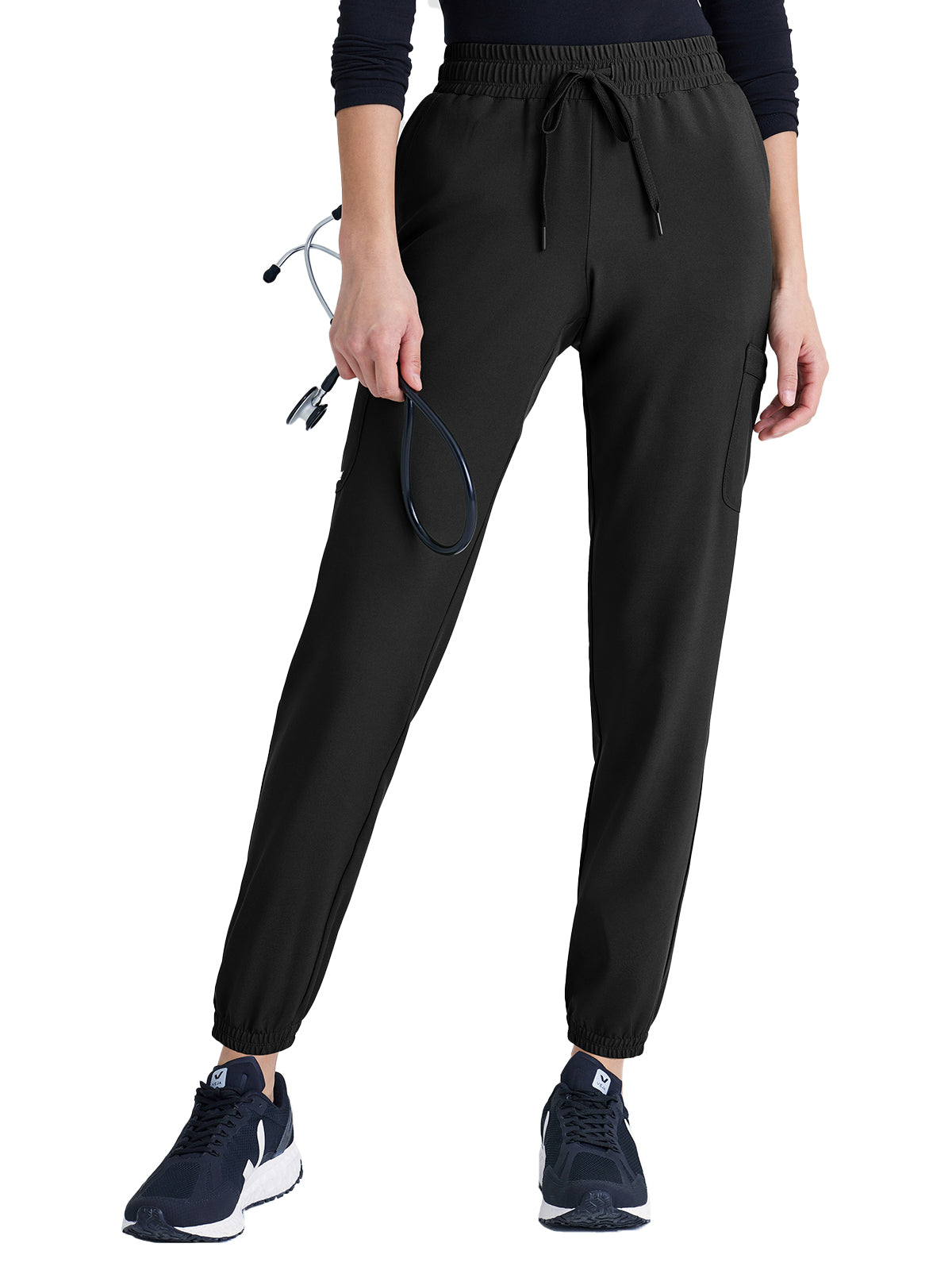 Women's Six-Pocket Terra Jogger Scrub Pant - GSSP625 - Black