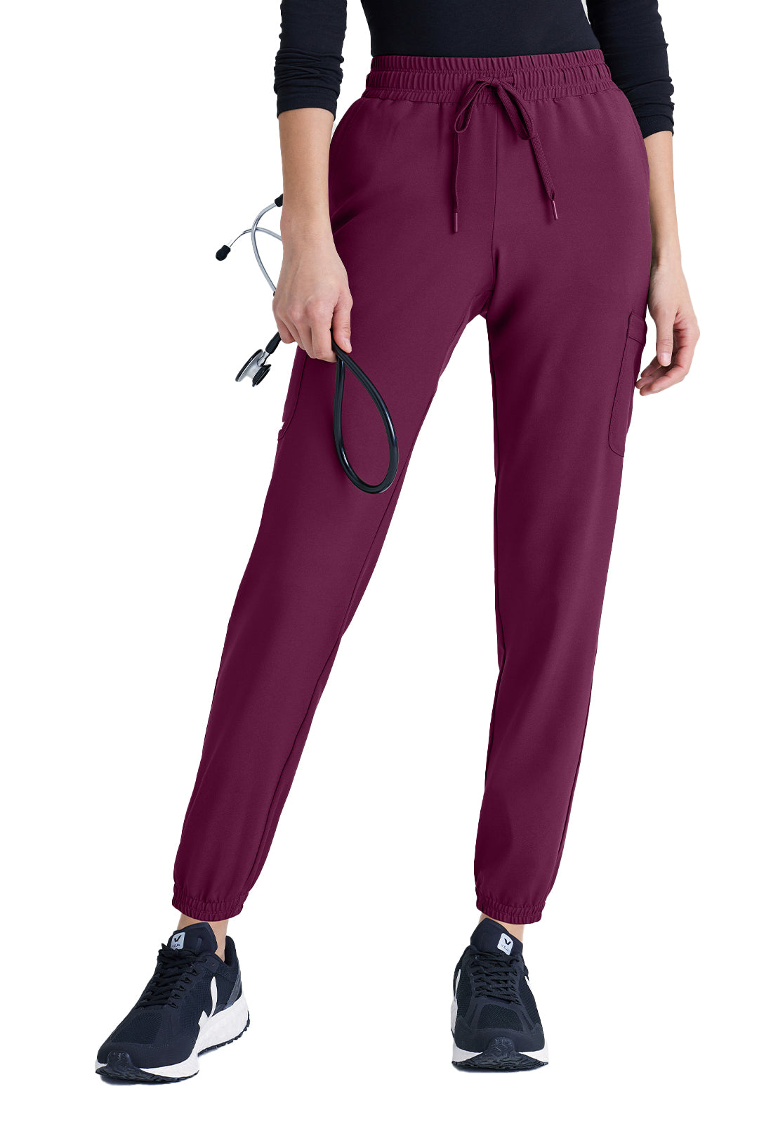 Women's Six-Pocket Terra Jogger Scrub Pant - GSSP625 - Wine