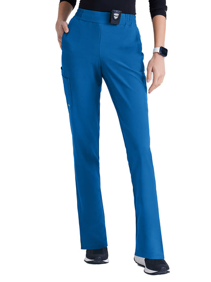 Women's Six-Pocket Tapered Leg Cosmo Scrub Pant - GSSP627 - New Royal