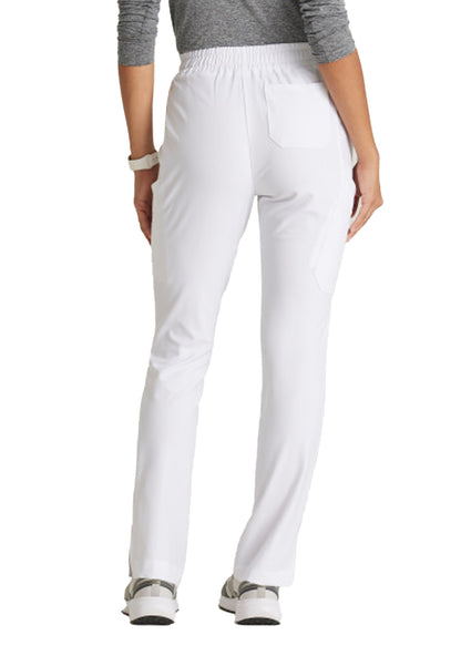 Women's Six-Pocket Tapered Leg Cosmo Scrub Pant - GSSP627 - White