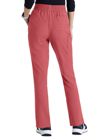 Women's Six-Pocket Tapered Leg Cosmo Scrub Pant - GSSP627 - Desert Rouge