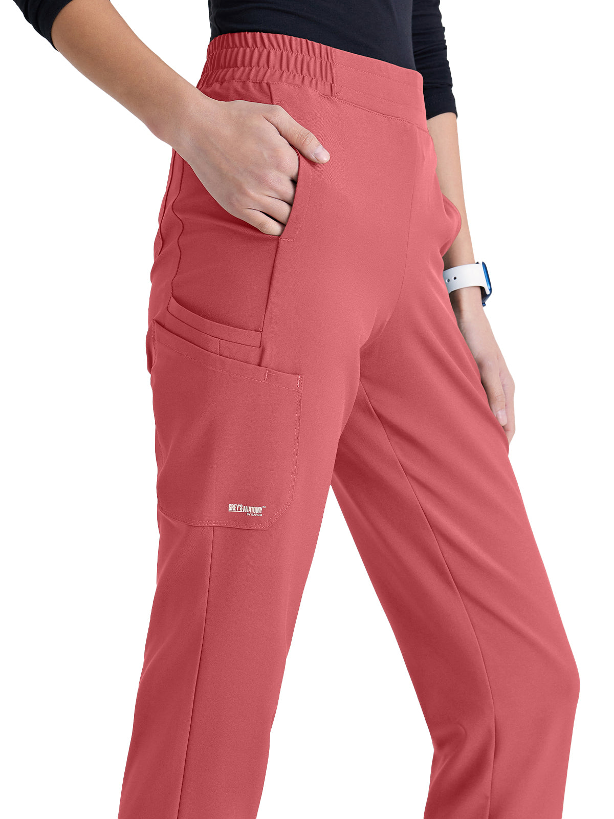 Women's Six-Pocket Tapered Leg Cosmo Scrub Pant - GSSP627 - Desert Rouge