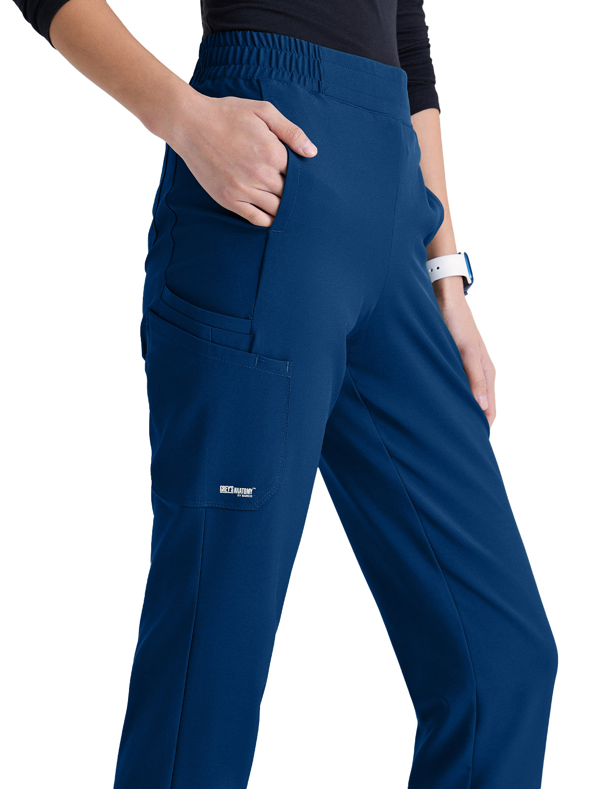 Women's Six-Pocket Tapered Leg Cosmo Scrub Pant - GSSP627 - Indigo (Navy)