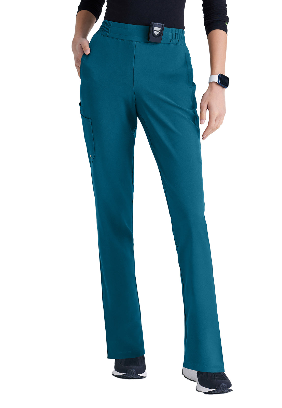 Women's Six-Pocket Tapered Leg Cosmo Scrub Pant - GSSP627 - Bahama