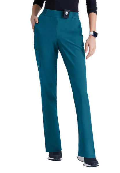 Women's Six-Pocket Tapered Leg Cosmo Scrub Pant - GSSP627 - Bahama