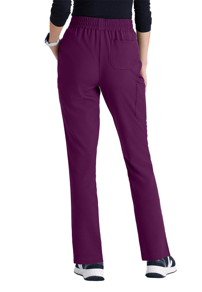 Women's Six-Pocket Tapered Leg Cosmo Scrub Pant - GSSP627 - Wine