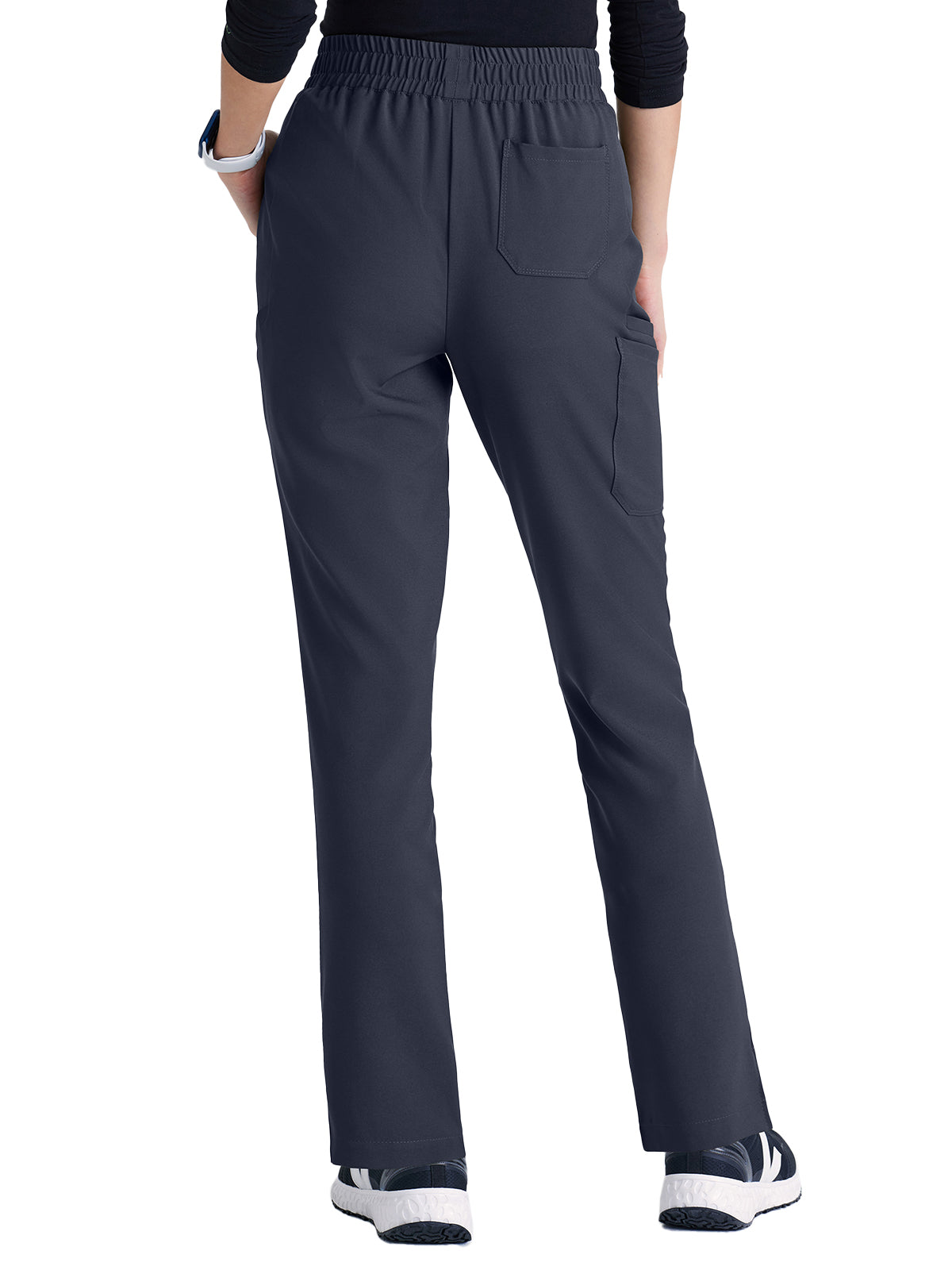 Women's Six-Pocket Tapered Leg Cosmo Scrub Pant - GSSP627 - Steel