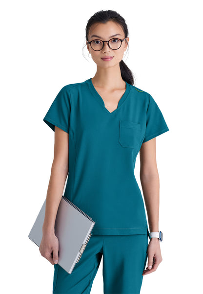 Women's Banded-V-Neck Sway Tuck-In Scrub Top - GSST181 - Bahama