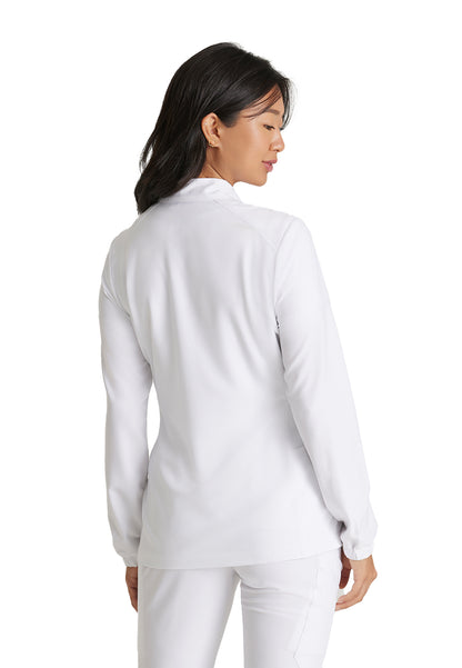 Women's Three-Pocket Virtue Scrub Jacket - GSSW886 - White