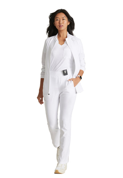 Women's Three-Pocket Virtue Scrub Jacket - GSSW886 - White