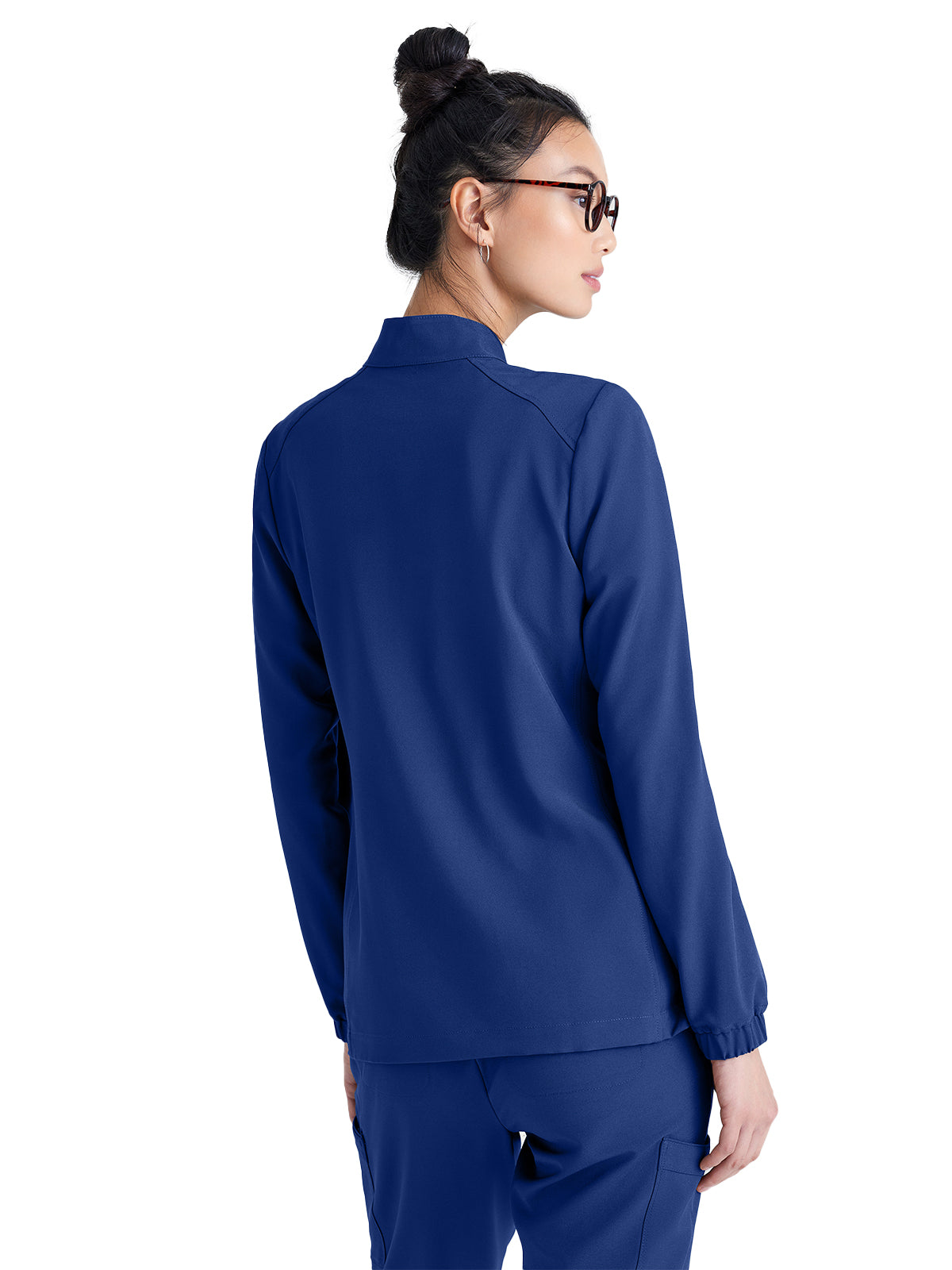 Women's Three-Pocket Virtue Scrub Jacket - GSSW886 - Indigo (Navy)