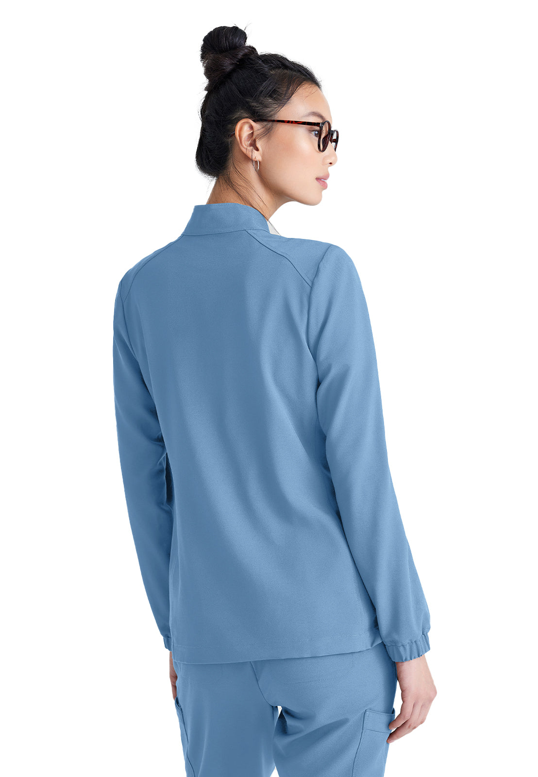 Women's Three-Pocket Virtue Scrub Jacket - GSSW886 - Ciel Blue