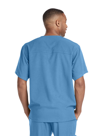 Men's Structure Crossover V-Neck Top - SK0112 - Ciel Blue