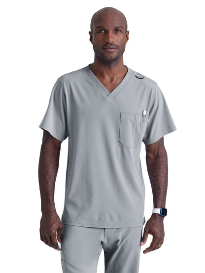 Men's Structure Crossover V-Neck Scrub Top - SK0112 - Moonstruck