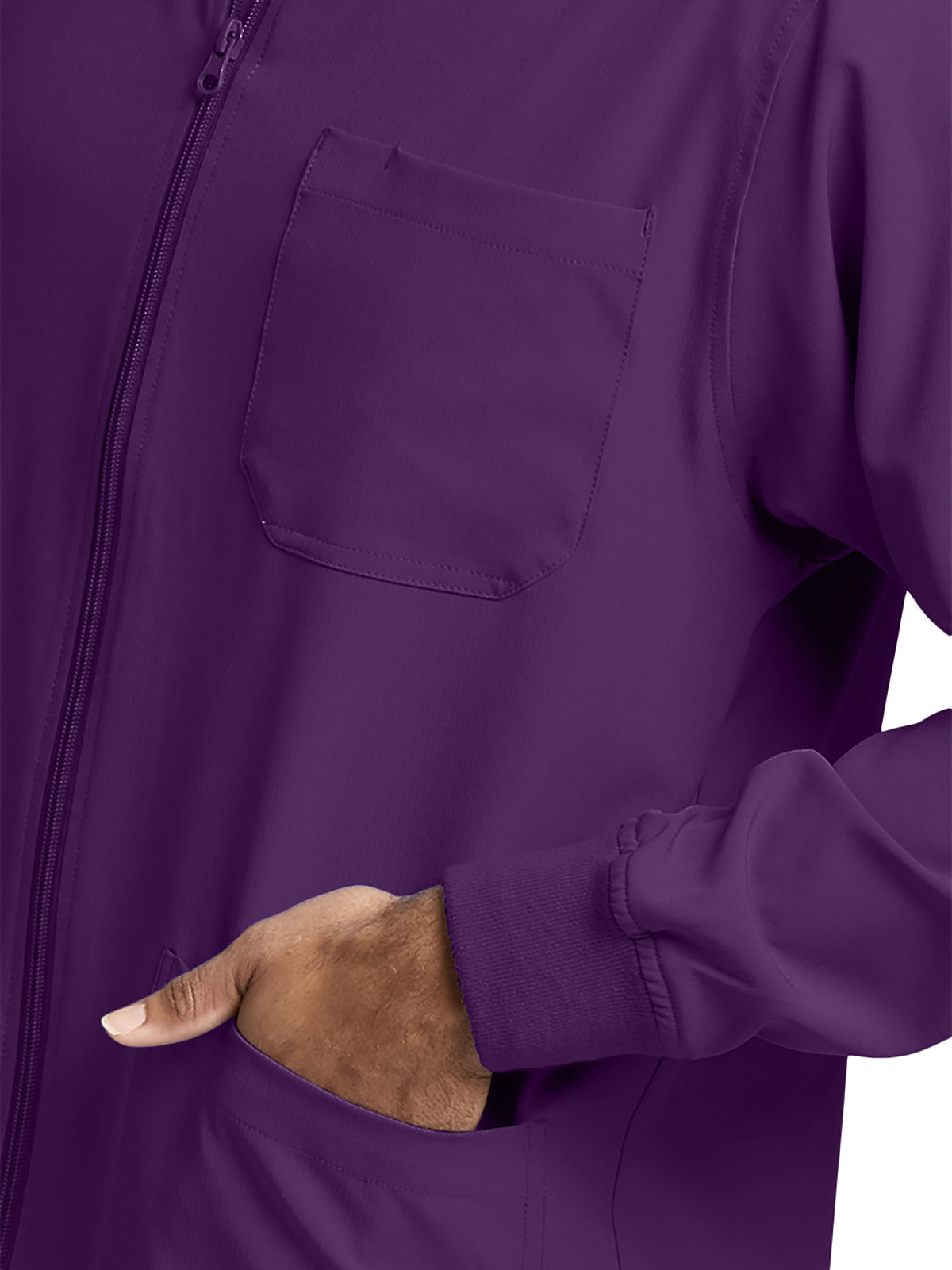 Men's Warm-Up Scrub Jacket - SK0408 - Eggplant