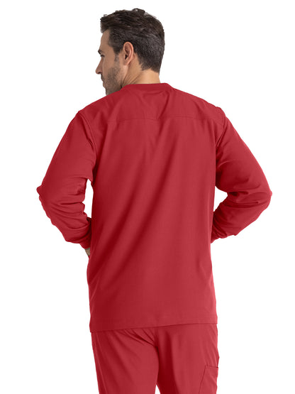 Men's Warm-Up Scrub Jacket - SK0408 - True Red