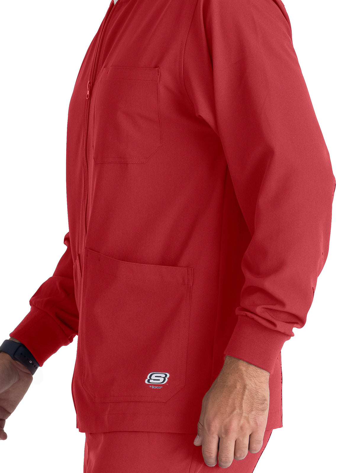 Men's Warm-Up Scrub Jacket - SK0408 - True Red