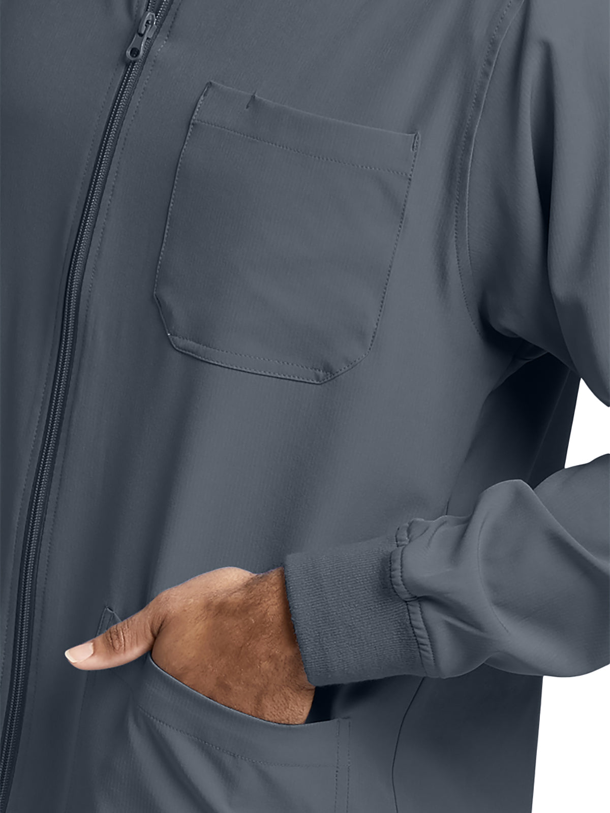 Men's Warm-Up Scrub Jacket - SK0408 - Pewter