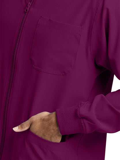 Men's Warm-Up Scrub Jacket - SK0408 - Wine