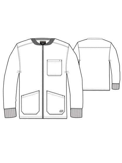 Men's Warm-Up Scrub Jacket - SK0408 - White