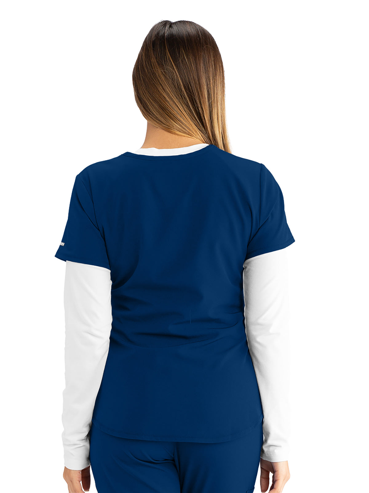 Women's V-Neck Top - SK101 - Navy