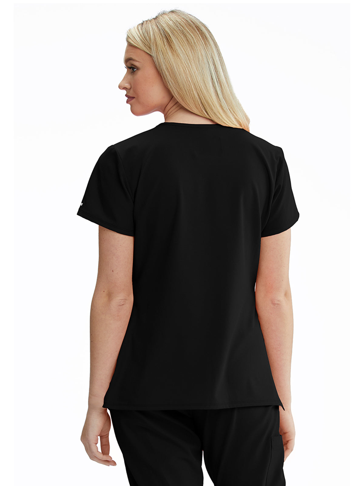 Women's V-Neck Top - SK102 - Black