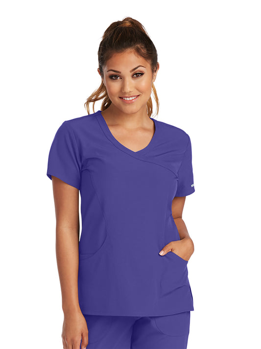 Women's V-Neck Top - SK102 - New Grape