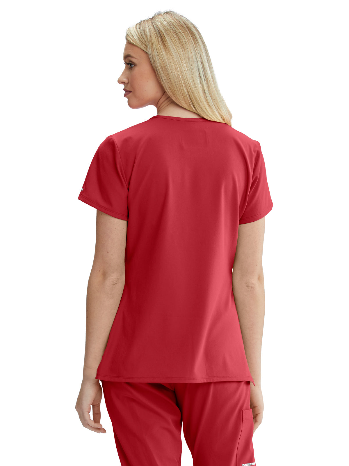 Women's V-Neck Top - SK102 - True Red