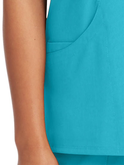 Women's V-Neck Top - SK102 - New Turquoise