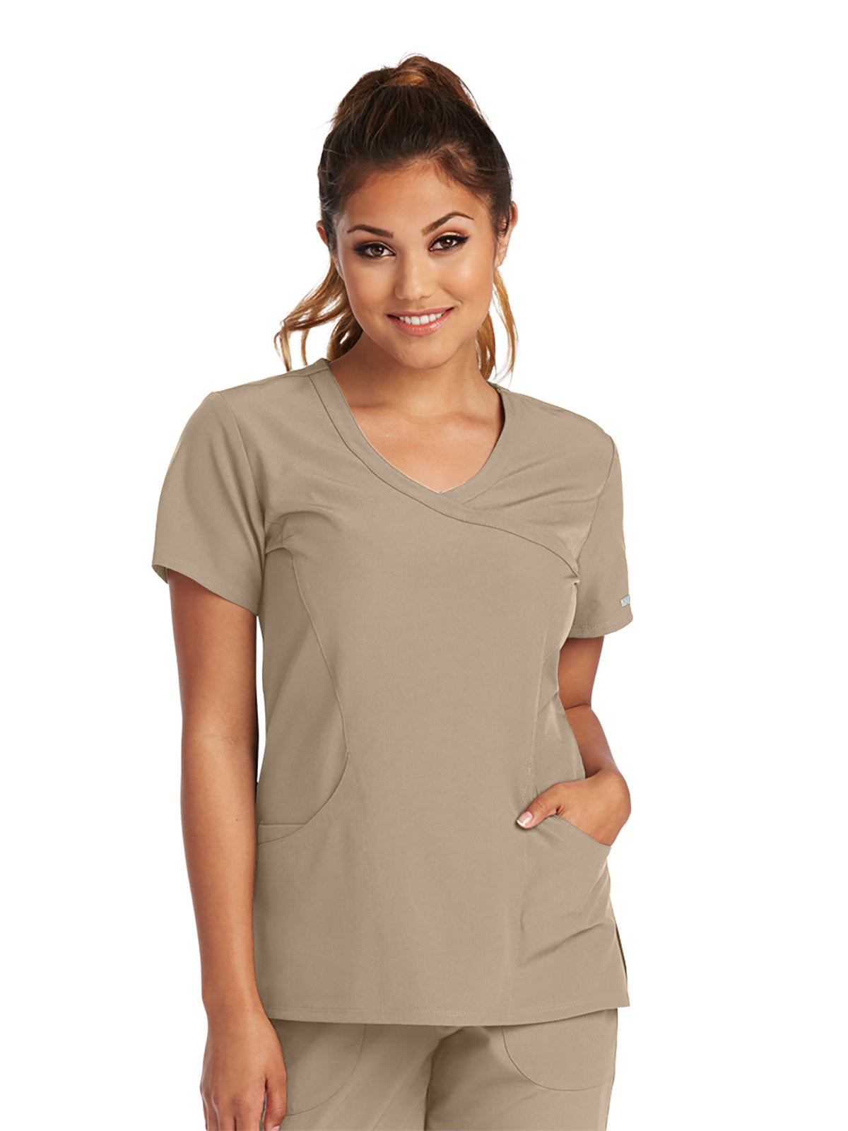 Women's V-Neck Top - SK102 - New Khaki