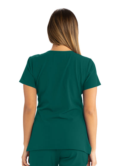 Women's V-Neck Top - SK102 - Hunter Green