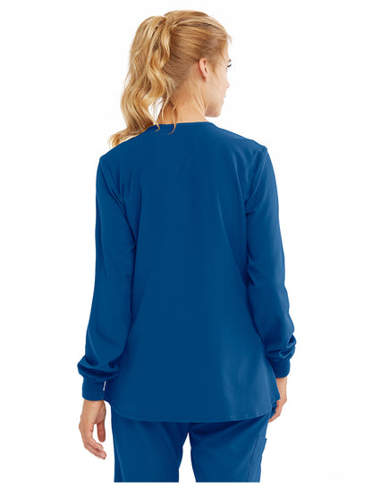 Women's 2-Pocket Scrub Jacket - SK401 - New Royal