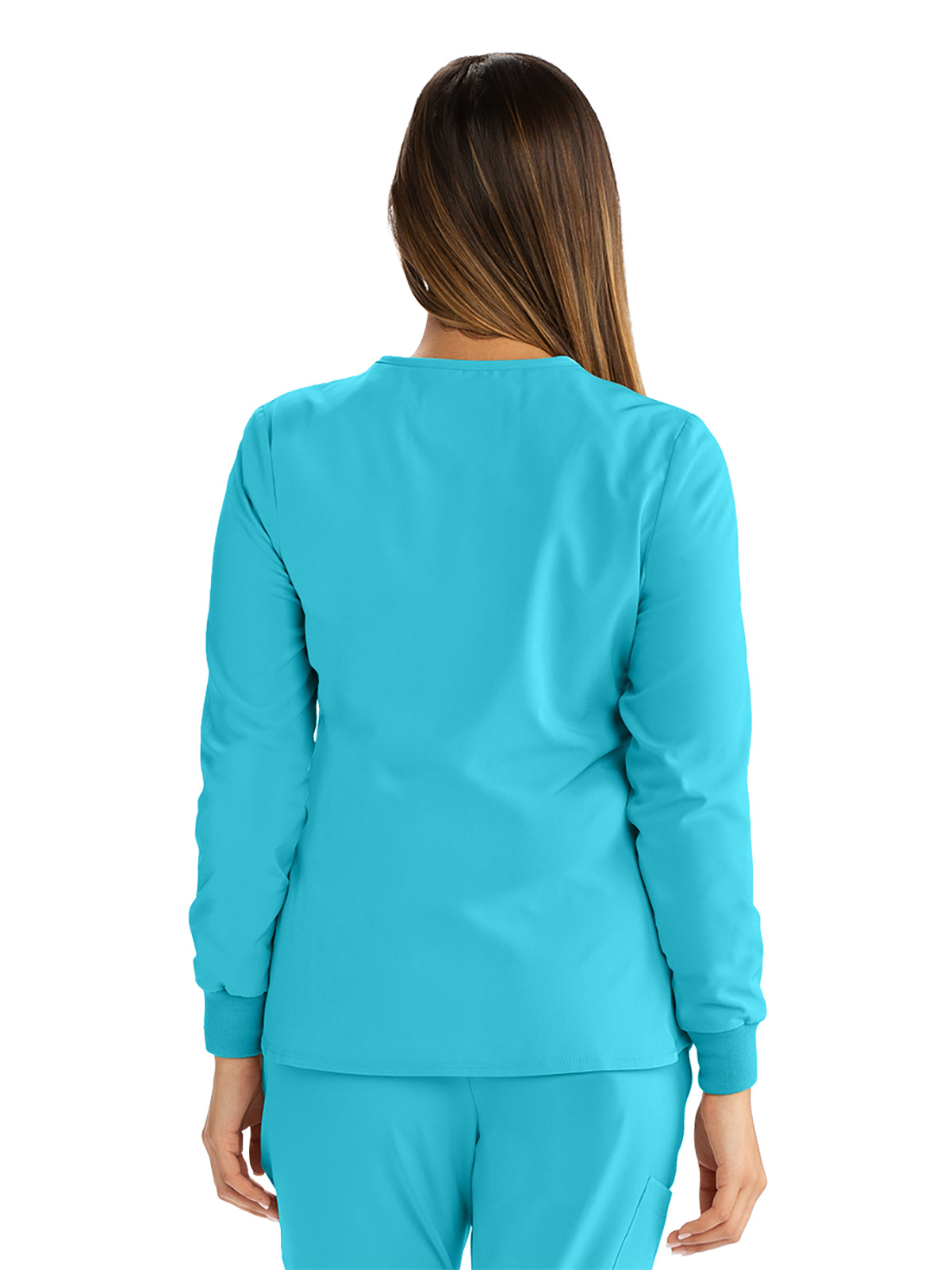 Women's 2-Pocket Scrub Jacket - SK401 - New Turquoise