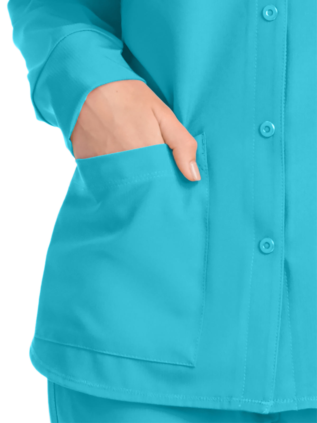 Women's 2-Pocket Scrub Jacket - SK401 - New Turquoise