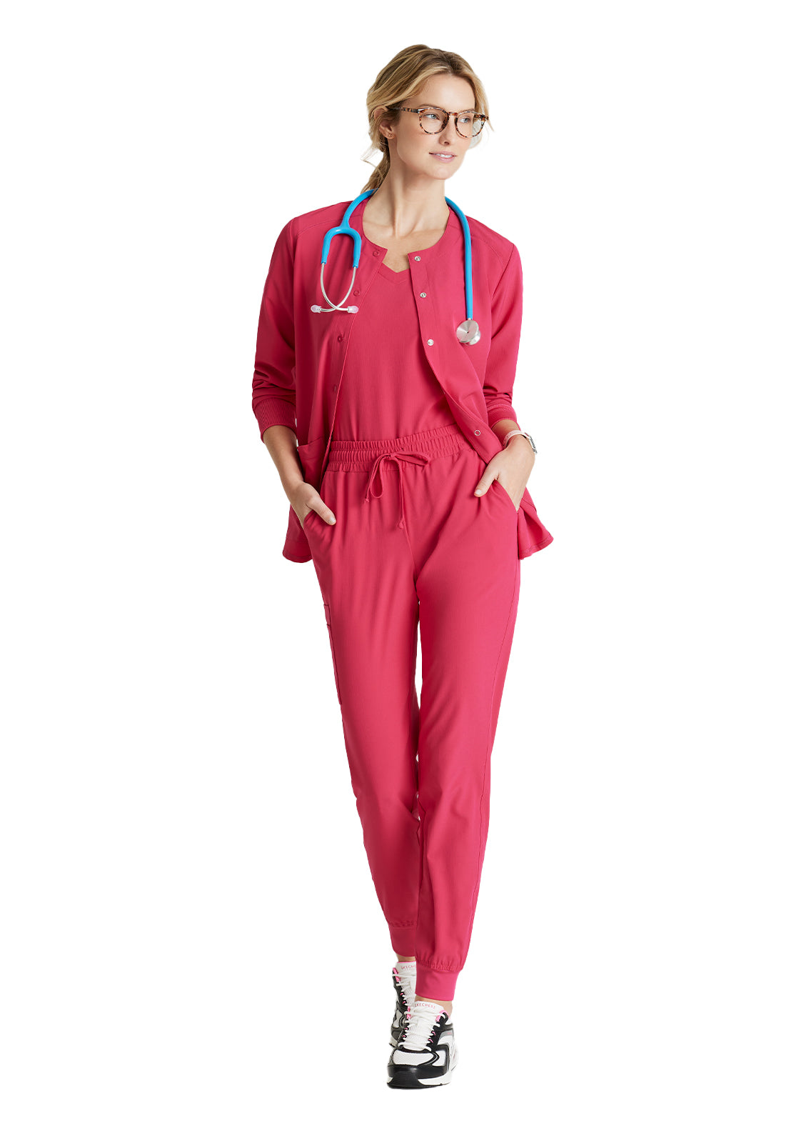 Women's 2-Pocket Jacket - SK401 - Vibrance Pink
