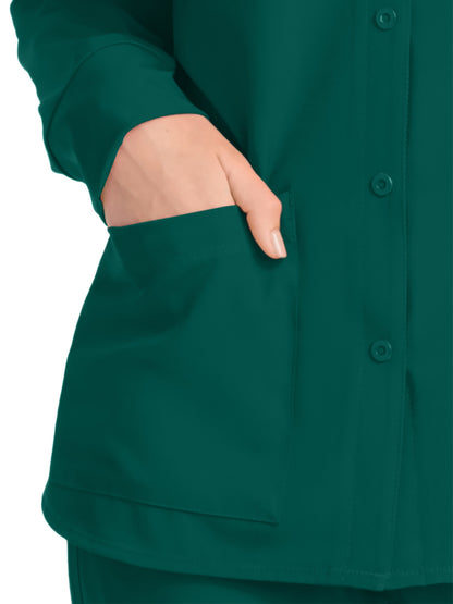 Women's 2-Pocket Scrub Jacket - SK401 - Hunter Green