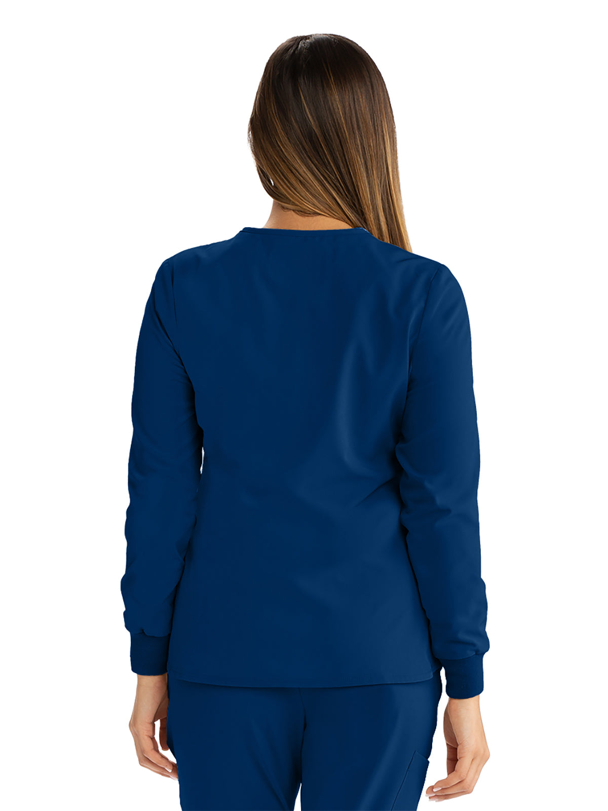 Women's 2-Pocket Scrub Jacket - SK401 - Navy