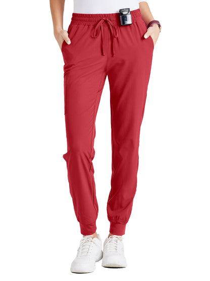 Women's Drawcord Waistband Pant - SKP552 - True Red