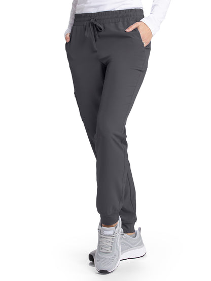 Women's Drawcord Waistband Pant - SKP552 - Pewter