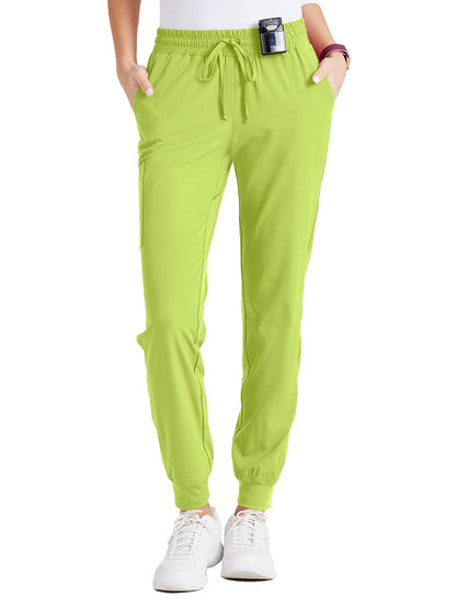 Women's Drawcord Waistband Pant - SKP552 - Lime Juice