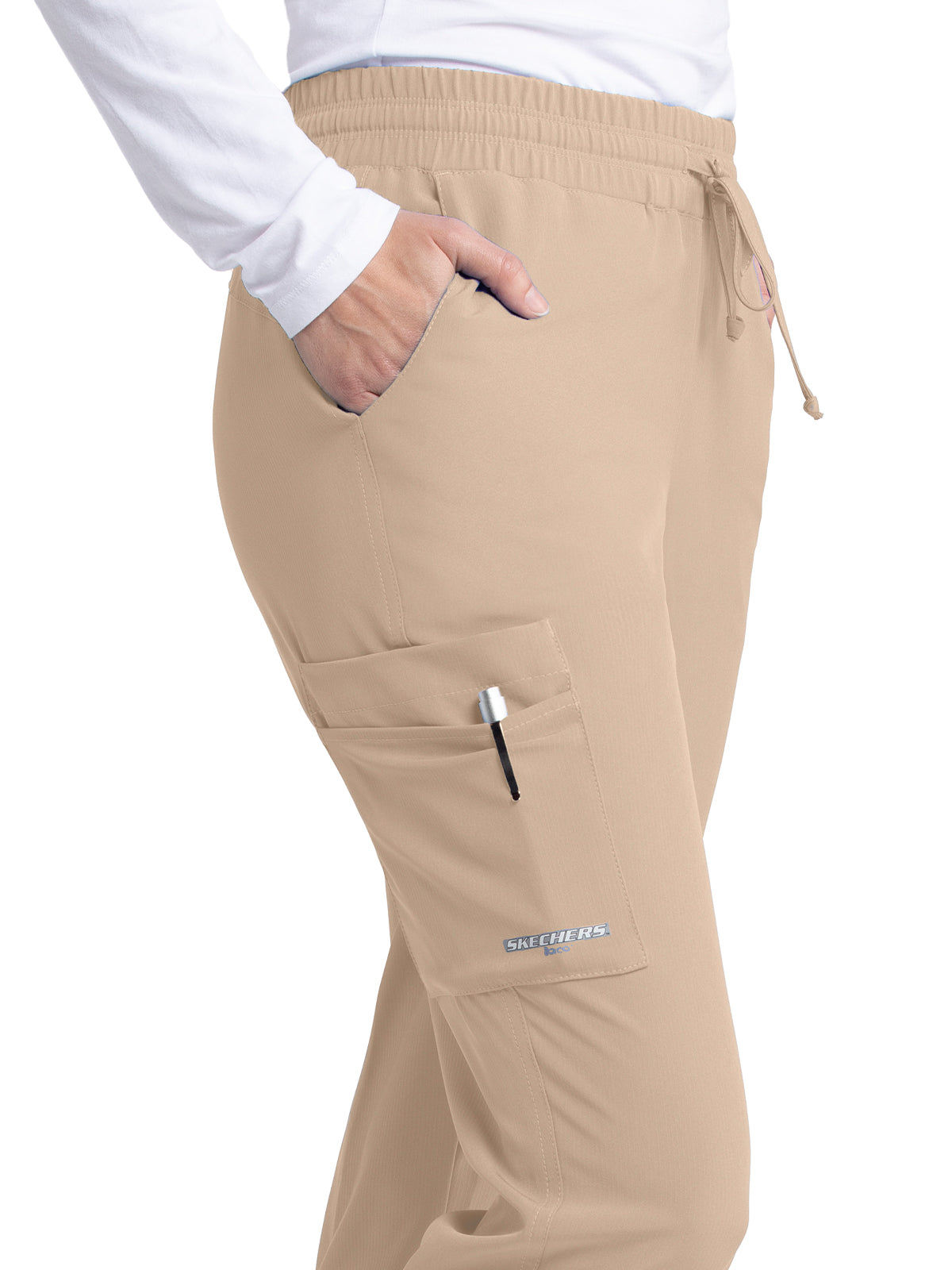 Women's Drawcord Waistband Pant - SKP552 - New Khaki