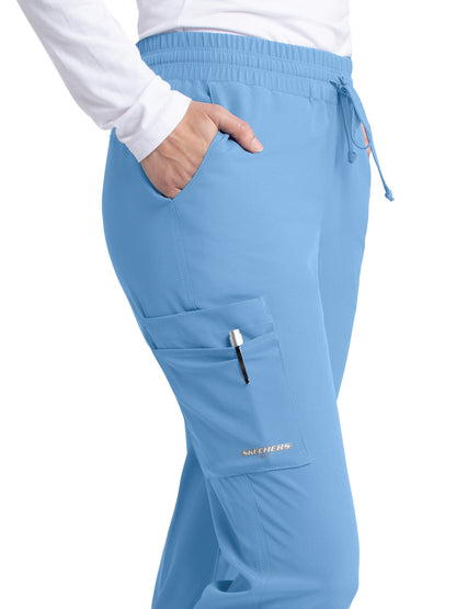 Women's Drawcord Waistband Pant - SKP552 - Ciel Blue