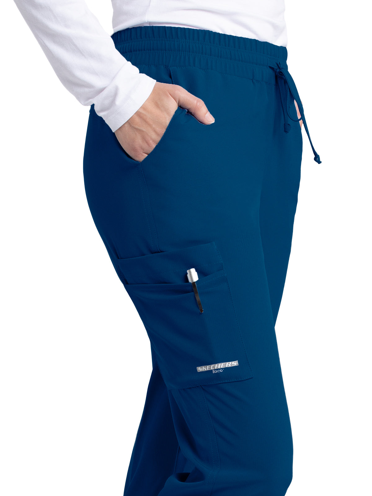 Women's Drawcord Waistband Pant - SKP552 - Navy