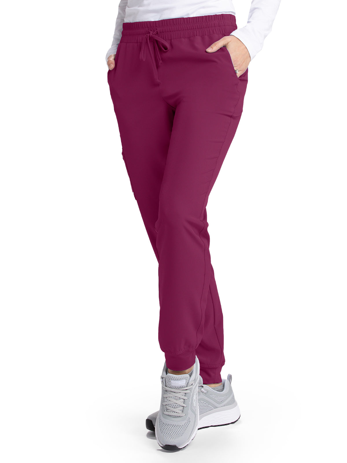 Women's Drawcord Waistband Pant - SKP552 - Wine