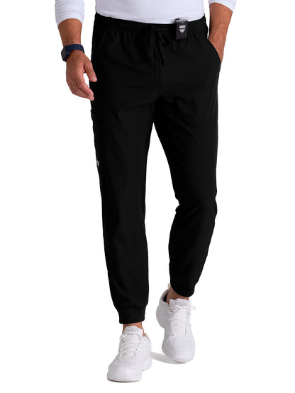 Men's Velcro Closure Cargo Pocket Pant - SKP572 - Black